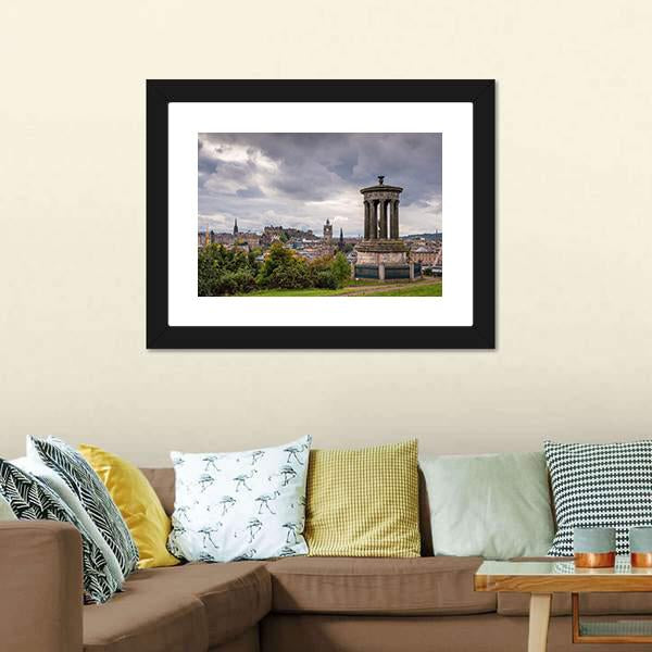 Dugald Stewart Monument Vertical Canvas Wall Art-3 Vertical-Gallery Wrap-12" x 25"-Tiaracle