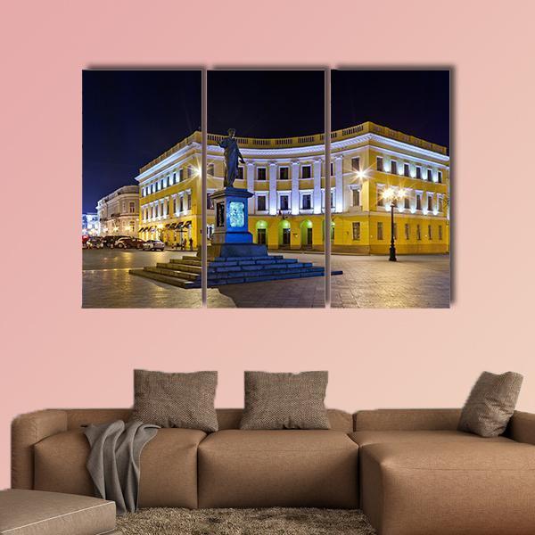 Duke Of Richelieu Monument Canvas Wall Art-3 Horizontal-Gallery Wrap-37" x 24"-Tiaracle