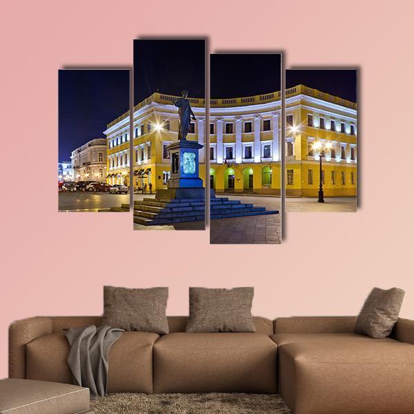 Duke Of Richelieu Monument Canvas Wall Art-4 Pop-Gallery Wrap-50" x 32"-Tiaracle