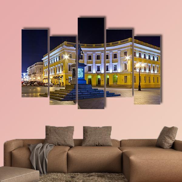 Duke Of Richelieu Monument Canvas Wall Art-5 Pop-Gallery Wrap-47" x 32"-Tiaracle