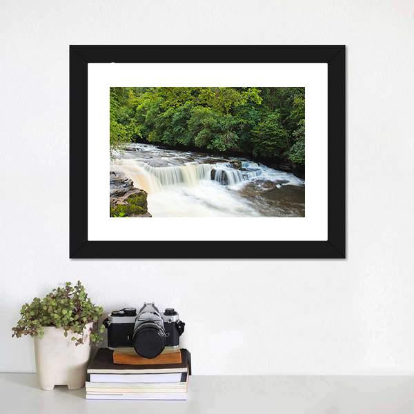 Dundaff Linn Waterfall Canvas Wall Art-5 Horizontal-Gallery Wrap-22" x 12"-Tiaracle