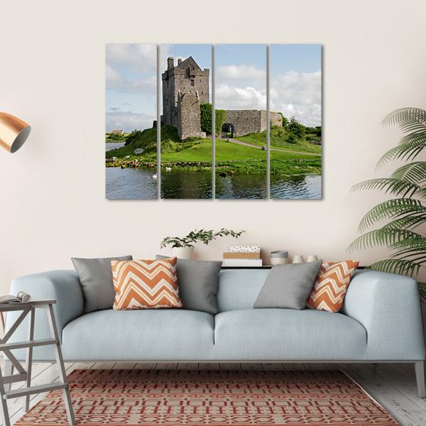 Dunguaire Castle Canvas Wall Art-4 Horizontal-Gallery Wrap-34" x 24"-Tiaracle