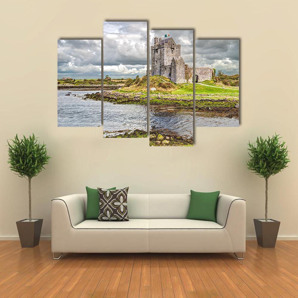 Dunguaire Castle Canvas Wall Art-3 Horizontal-Gallery Wrap-25" x 16"-Tiaracle