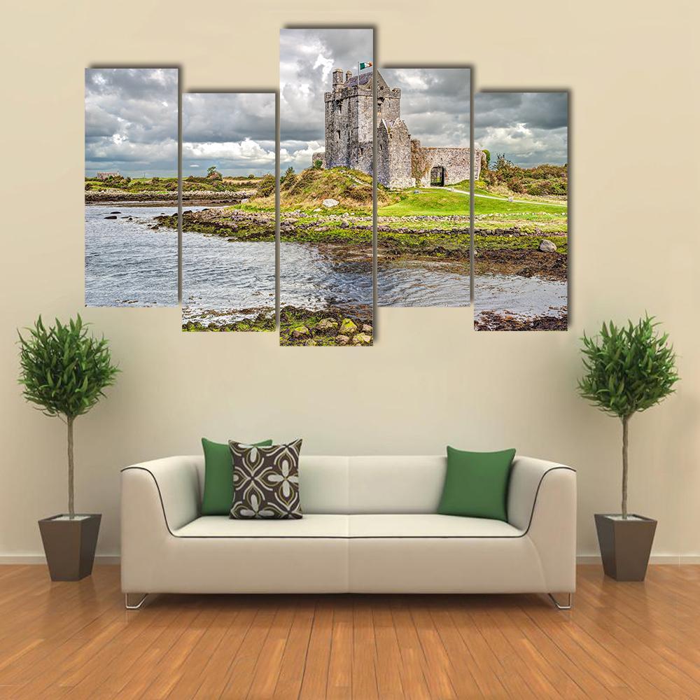 Dunguaire Castle Canvas Wall Art-5 Pop-Gallery Wrap-47&quot; x 32&quot;-Tiaracle