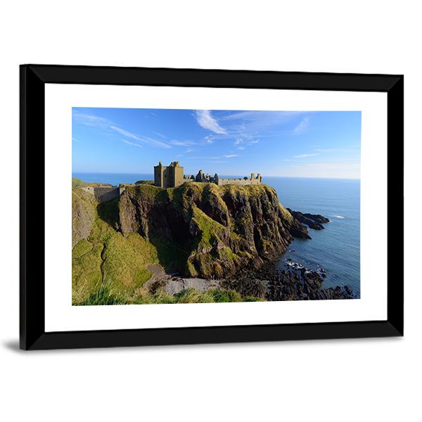 Dunnottar Castle Canvas Wall Art-5 Horizontal-Gallery Wrap-22" x 12"-Tiaracle