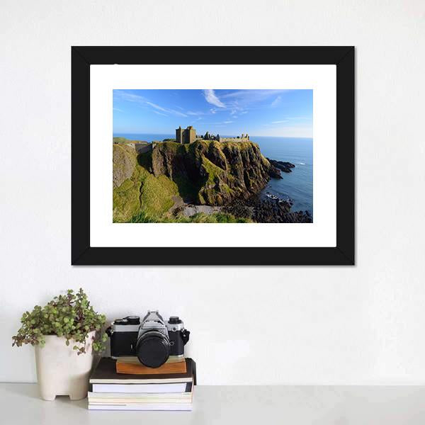 Dunnottar Castle Canvas Wall Art-5 Horizontal-Gallery Wrap-22" x 12"-Tiaracle