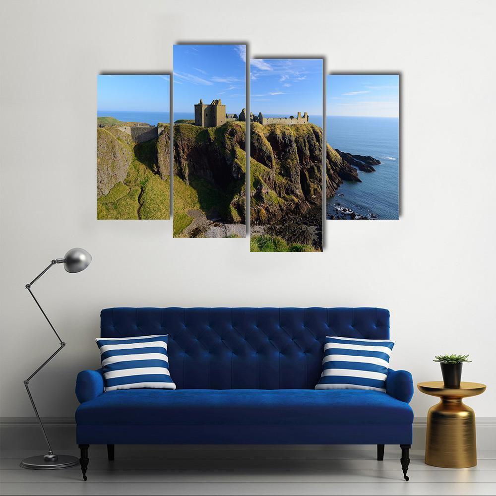 Dunnottar Castle Canvas Wall Art-4 Pop-Gallery Wrap-50" x 32"-Tiaracle
