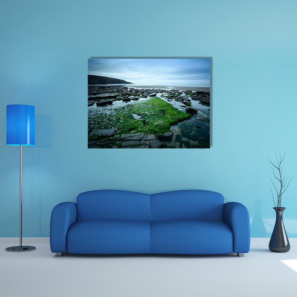 Dunraven Bay Canvas Wall Art-1 Piece-Gallery Wrap-48" x 32"-Tiaracle