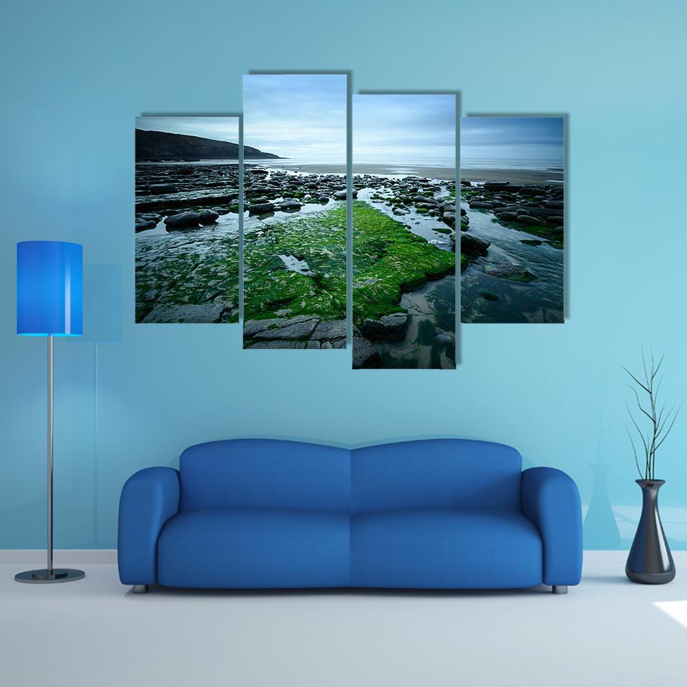 Dunraven Bay Canvas Wall Art-4 Pop-Gallery Wrap-50" x 32"-Tiaracle
