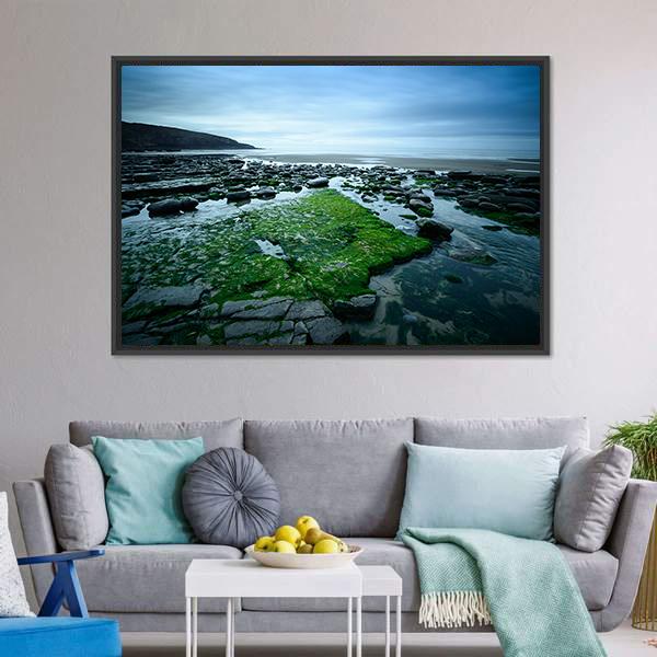 Dunraven Bay Canvas Wall Art-3 Horizontal-Gallery Wrap-25" x 16"-Tiaracle