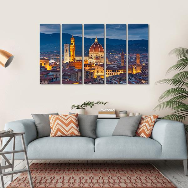 Duomo Cathedral Florence Canvas Wall Art-5 Horizontal-Gallery Wrap-22" x 12"-Tiaracle