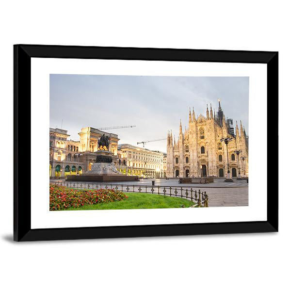 Duomo Cathedral Italy Canvas Wall Art-5 Horizontal-Gallery Wrap-22" x 12"-Tiaracle