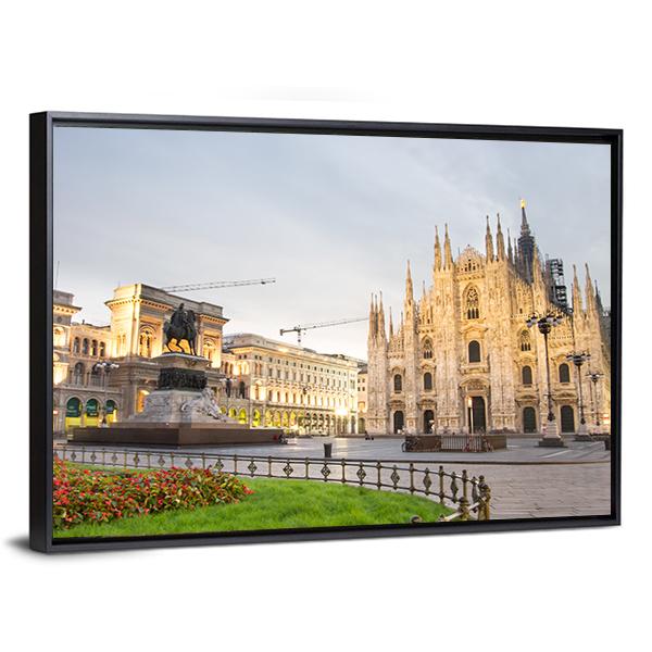 Duomo Cathedral Italy Canvas Wall Art-5 Horizontal-Gallery Wrap-22" x 12"-Tiaracle