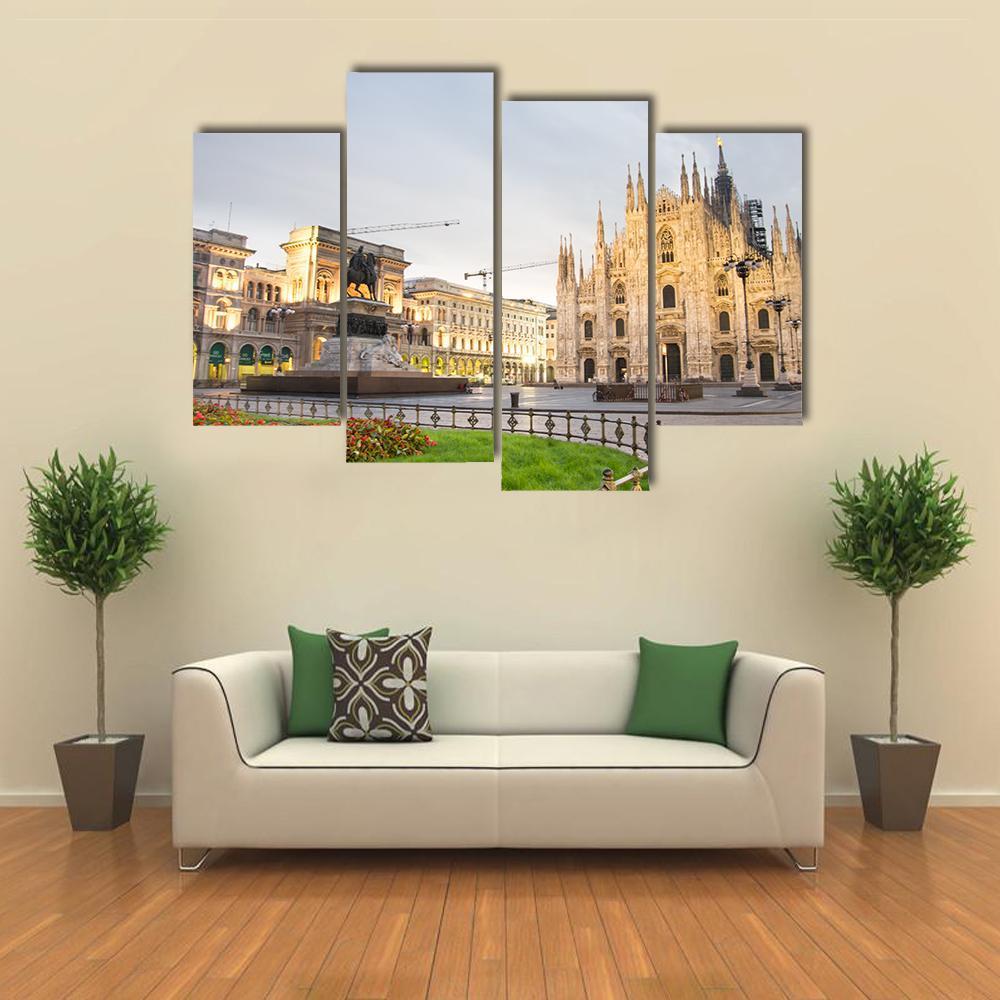 Duomo Cathedral Italy Canvas Wall Art-4 Pop-Gallery Wrap-50" x 32"-Tiaracle