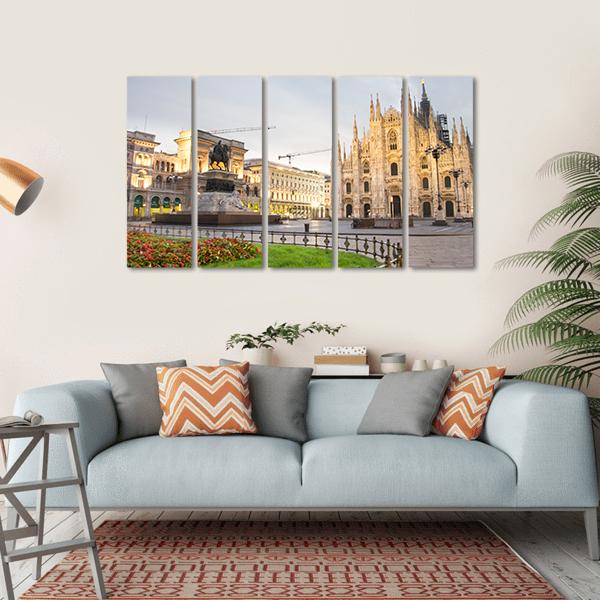 Duomo Cathedral Italy Canvas Wall Art-5 Horizontal-Gallery Wrap-22" x 12"-Tiaracle