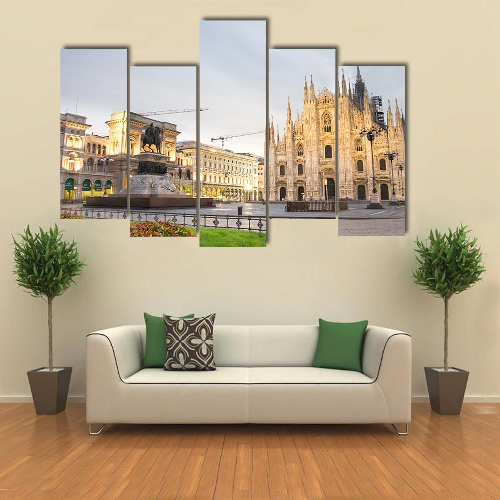 Duomo Cathedral Italy Canvas Wall Art-5 Pop-Gallery Wrap-47" x 32"-Tiaracle