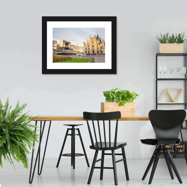 Duomo Cathedral Italy Canvas Wall Art-3 Horizontal-Gallery Wrap-25" x 16"-Tiaracle
