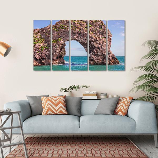 Durdle Door Arch Canvas Wall Art-5 Horizontal-Gallery Wrap-22" x 12"-Tiaracle