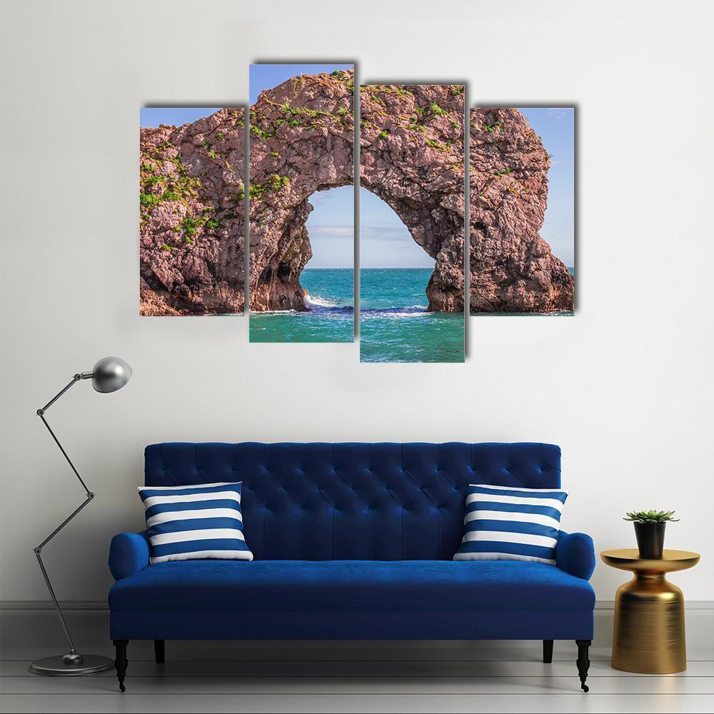 Durdle Door Arch Canvas Wall Art-4 Pop-Gallery Wrap-50" x 32"-Tiaracle