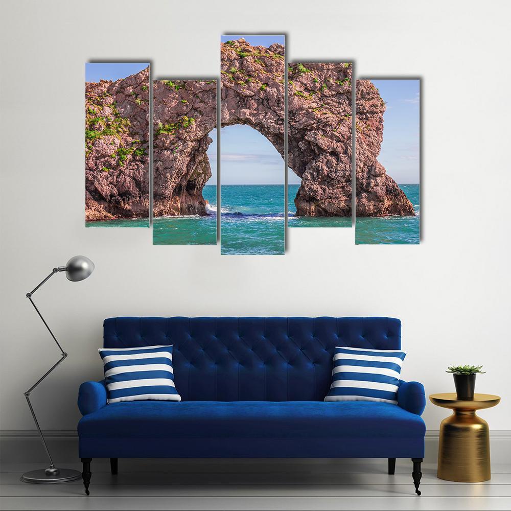 Durdle Door Arch Canvas Wall Art-5 Pop-Gallery Wrap-47" x 32"-Tiaracle