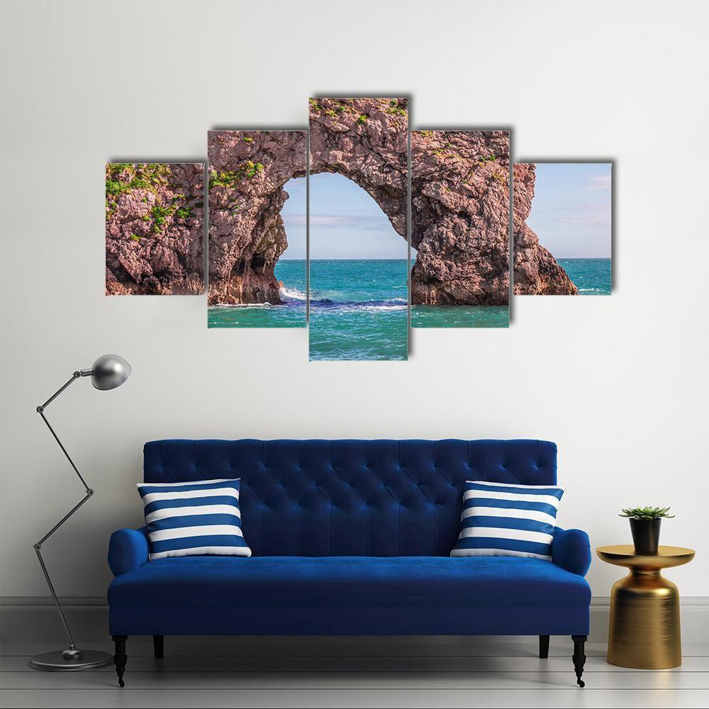 Durdle Door Arch Canvas Wall Art-5 Star-Gallery Wrap-62" x 32"-Tiaracle