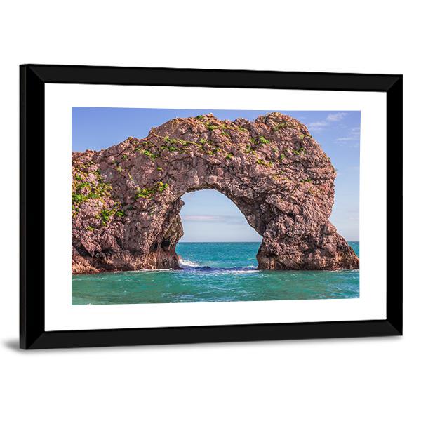 Durdle Door Arch Canvas Wall Art-3 Horizontal-Gallery Wrap-25" x 16"-Tiaracle