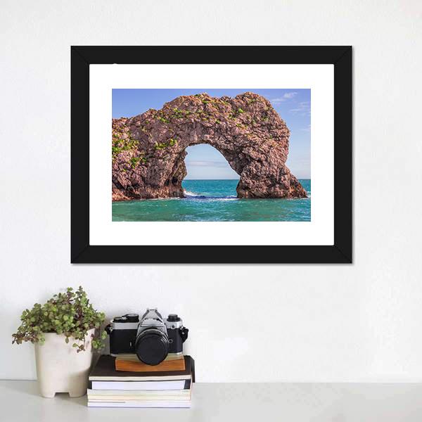 Durdle Door Arch Canvas Wall Art-3 Horizontal-Gallery Wrap-25" x 16"-Tiaracle
