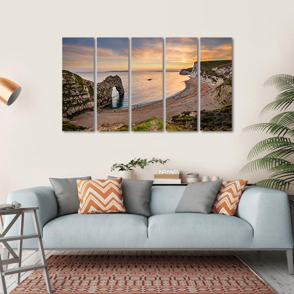 Durdle Door Canvas Wall Art-5 Horizontal-Gallery Wrap-22" x 12"-Tiaracle