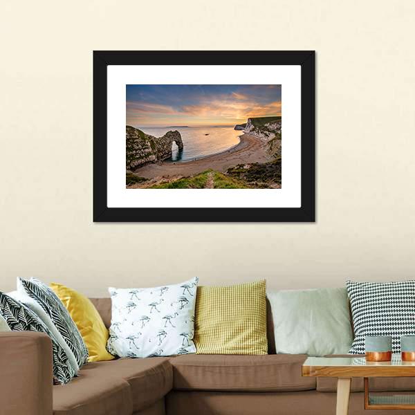 Durdle Door Canvas Wall Art-3 Horizontal-Gallery Wrap-25" x 16"-Tiaracle