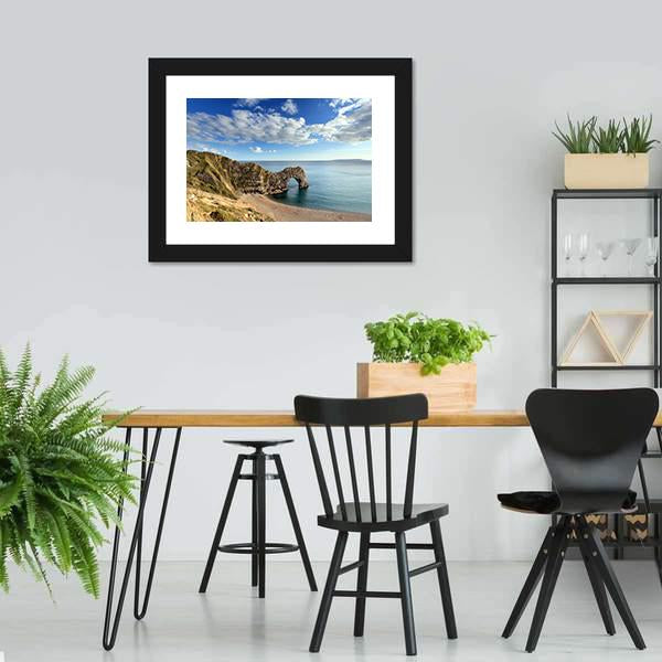 Durdle Door England Canvas Wall Art-5 Horizontal-Gallery Wrap-22" x 12"-Tiaracle