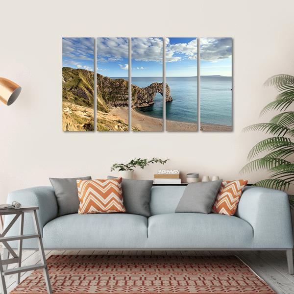Durdle Door England Canvas Wall Art-5 Horizontal-Gallery Wrap-22" x 12"-Tiaracle