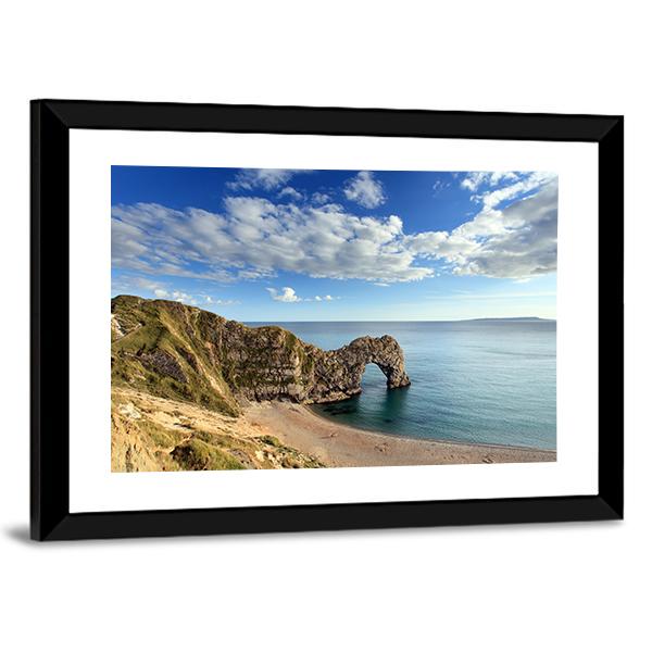 Durdle Door England Panoramic Canvas Wall Art-1 Piece-36" x 12"-Tiaracle