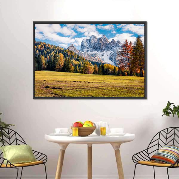 Durrenstein Mountain Canvas Wall Art-1 Piece-Floating Frame-24" x 16"-Tiaracle