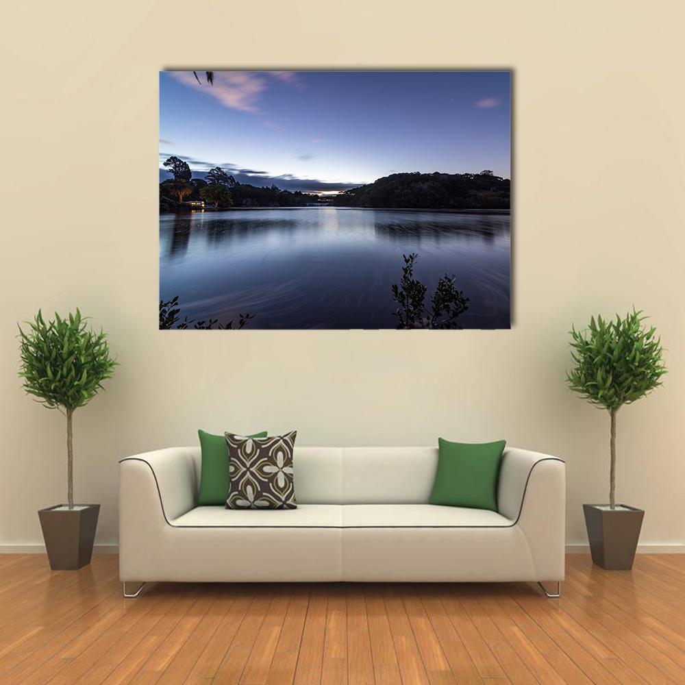 Dusk At Haruru Campsite Canvas Wall Art-1 Piece-Gallery Wrap-48" x 32"-Tiaracle