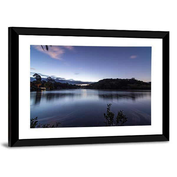 Dusk At Haruru Campsite Canvas Wall Art-3 Horizontal-Gallery Wrap-25" x 16"-Tiaracle