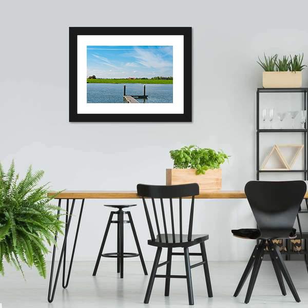 Dutch Village From Rhine Canvas Wall Art-3 Horizontal-Gallery Wrap-25" x 16"-Tiaracle