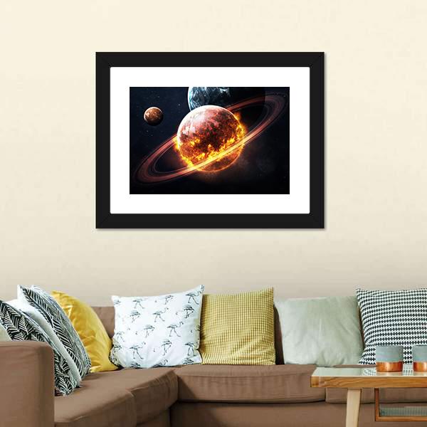 Dying Planet Canvas Wall Art-3 Horizontal-Gallery Wrap-25" x 16"-Tiaracle