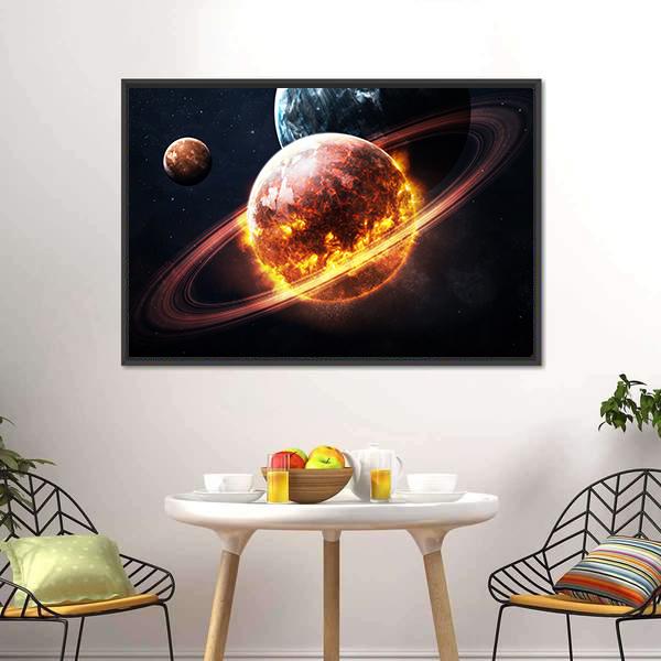 Dying Planet Canvas Wall Art-3 Horizontal-Gallery Wrap-25" x 16"-Tiaracle