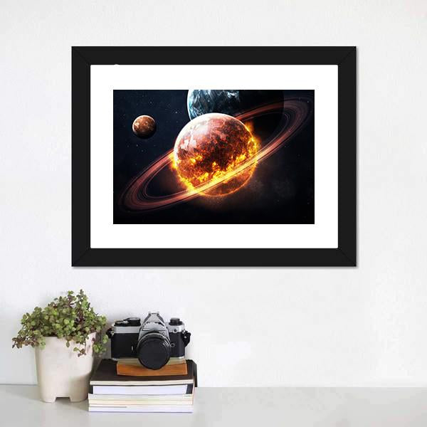 Dying Planet Canvas Wall Art-1 Piece-Framed Print-20" x 16"-Tiaracle