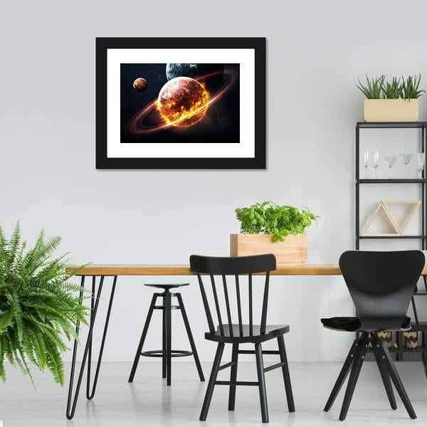 Dying Planet Canvas Wall Art-3 Horizontal-Gallery Wrap-25" x 16"-Tiaracle