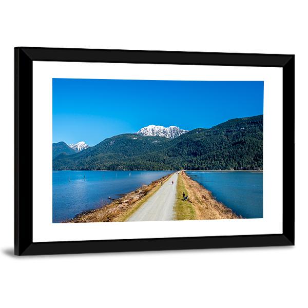 Dyke Separating Pitt Lake Canvas Wall Art-5 Horizontal-Gallery Wrap-22" x 12"-Tiaracle