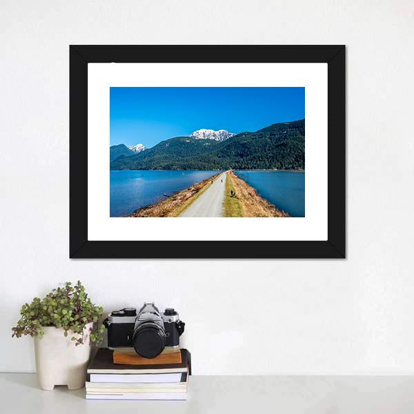 Dyke Separating Pitt Lake Canvas Wall Art-5 Horizontal-Gallery Wrap-22" x 12"-Tiaracle