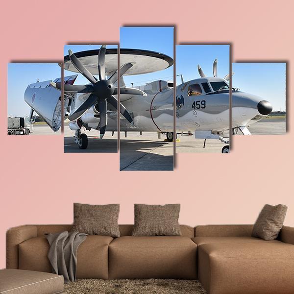 E-2 Hawkeye Canvas Wall Art-5 Star-Gallery Wrap-62" x 32"-Tiaracle