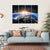 Earth & Galaxy View Canvas Wall Art-4 Horizontal-Gallery Wrap-34" x 24"-Tiaracle