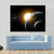 Earth And Moon In Galaxy Canvas Wall Art-3 Horizontal-Gallery Wrap-37" x 24"-Tiaracle
