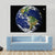 Earth & Moon From Space Canvas Wall Art-4 Square-Gallery Wrap-17" x 17"-Tiaracle