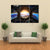 Earth & Spacecraft Canvas Wall Art-3 Horizontal-Gallery Wrap-25" x 16"-Tiaracle