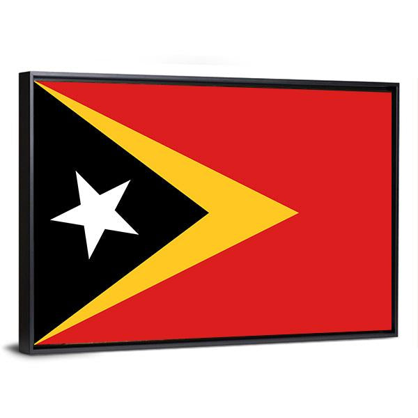 East Timor Flag Panoramic Canvas Wall Art-1 Piece-36" x 12"-Tiaracle