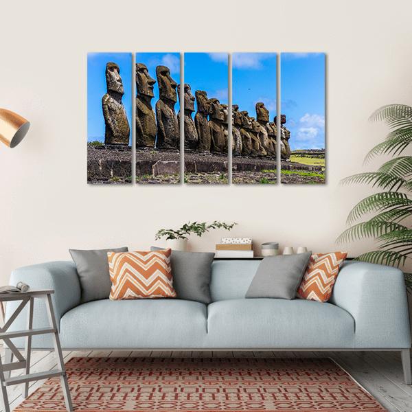 Easter Island Chile Canvas Wall Art-5 Horizontal-Gallery Wrap-22" x 12"-Tiaracle