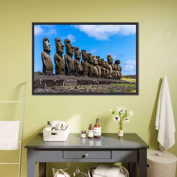 Easter Island Chile Canvas Wall Art-5 Horizontal-Gallery Wrap-22" x 12"-Tiaracle